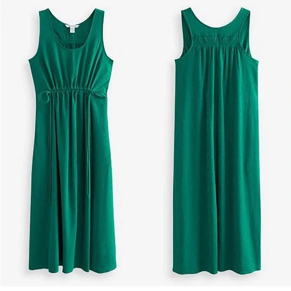 Athleta | Dresses | Athleta Echo Midi Dress In Green | Poshmark